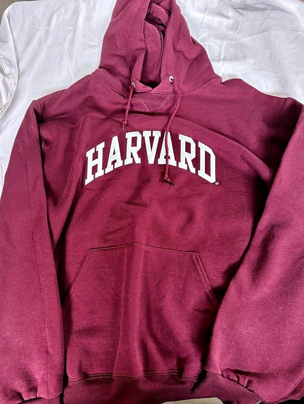 Russell Athletic Harvard University Pullover Hoodie XL Burgundy